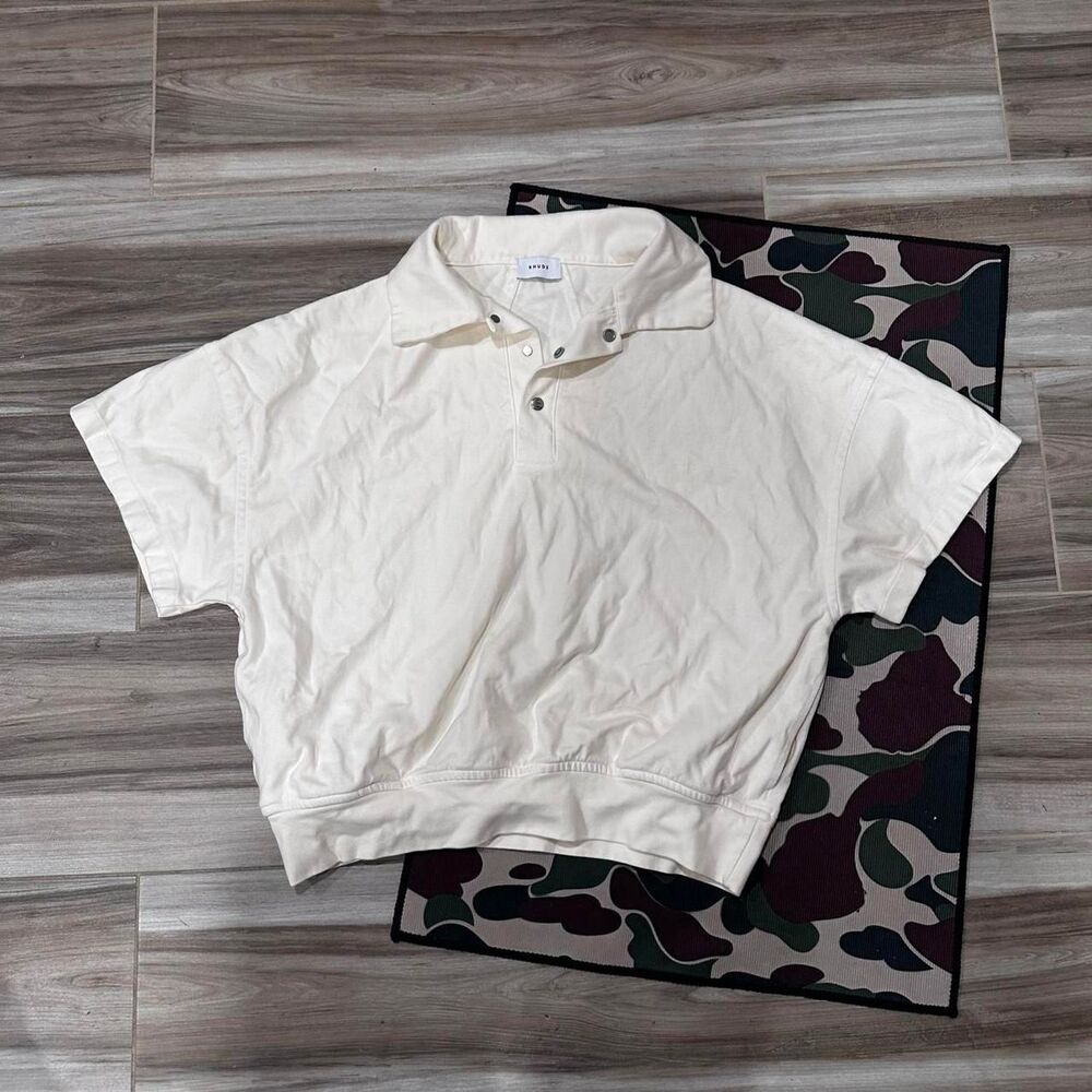 Rhude Men's White and Cream Polo-shirts